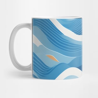 Bright Isometric Waves Repeating Patterns Flat Illustration Art Mug